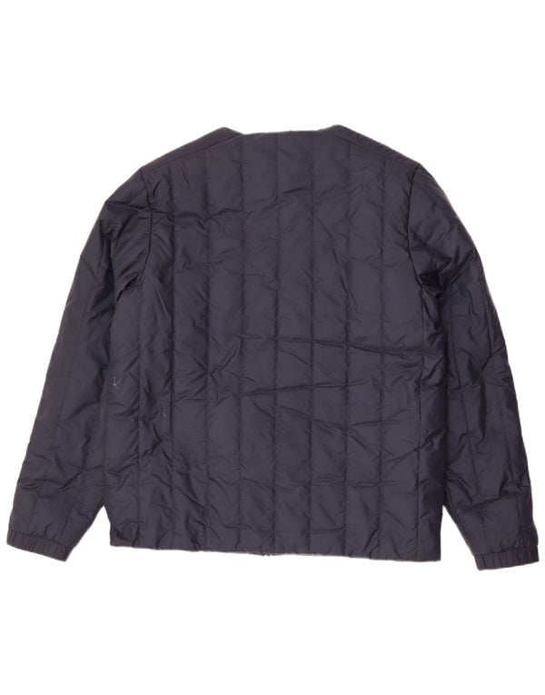 Adidas Mens Padded Jacket UK 40 Large Navy Blue Polyester