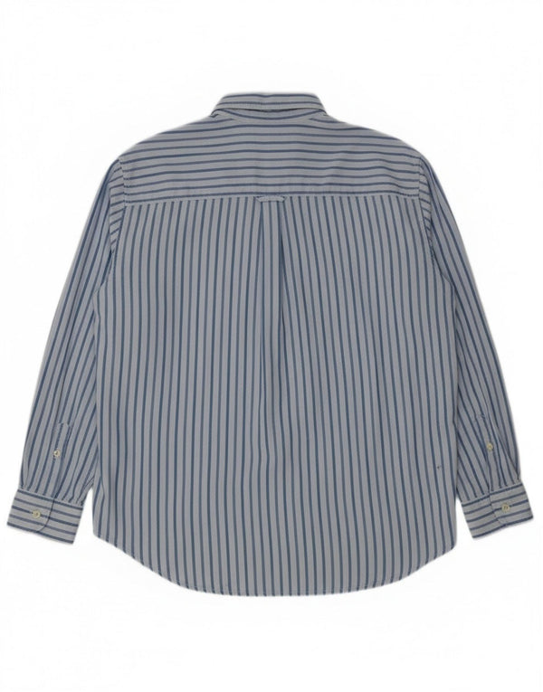 Carrera Mens Shirt Large Blue Striped Cotton