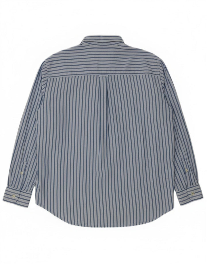 Carrera Mens Shirt Large Blue Striped Cotton