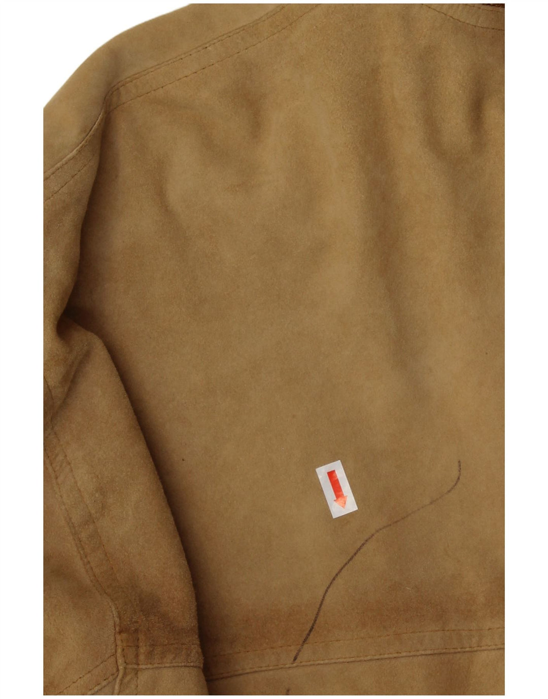 VINTAGE Mens Suede Bomber Jacket IT 52 XL Beige Leather