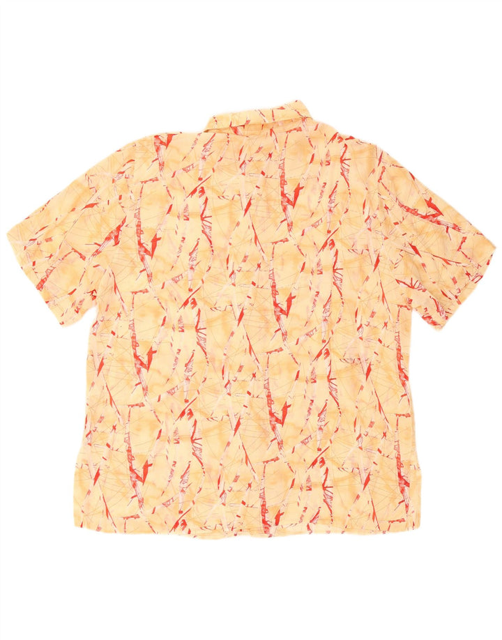 EUGEN KLEIN Womens Oversized Abstract Pattern Shirt UK 18 XL Yellow