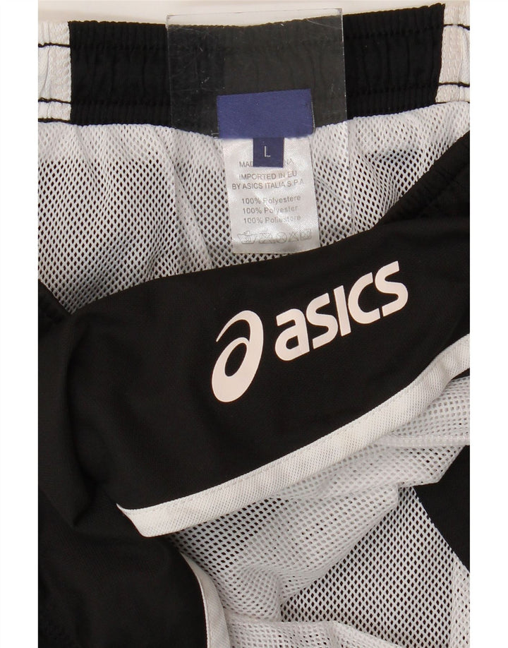 ASICS Womens Swimming Shorts UK 14 Large  Black Colourblock Polyester