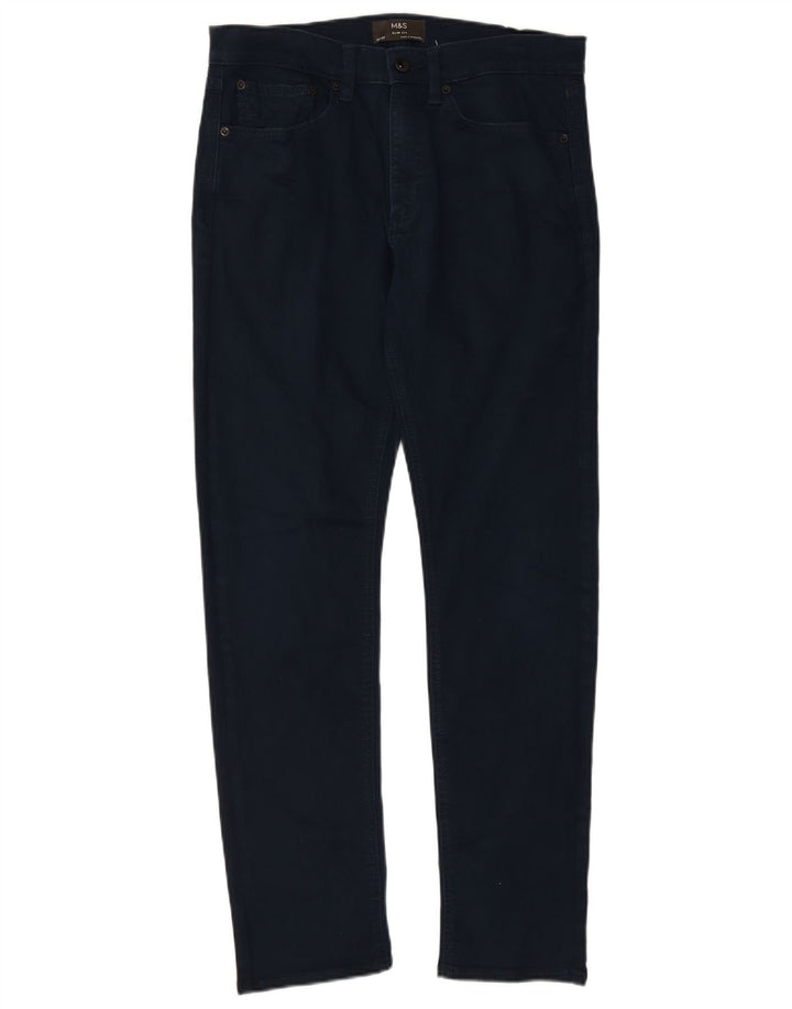 Marks & Spencer Mens Slim Jeans W32 L31 Blue Cotton