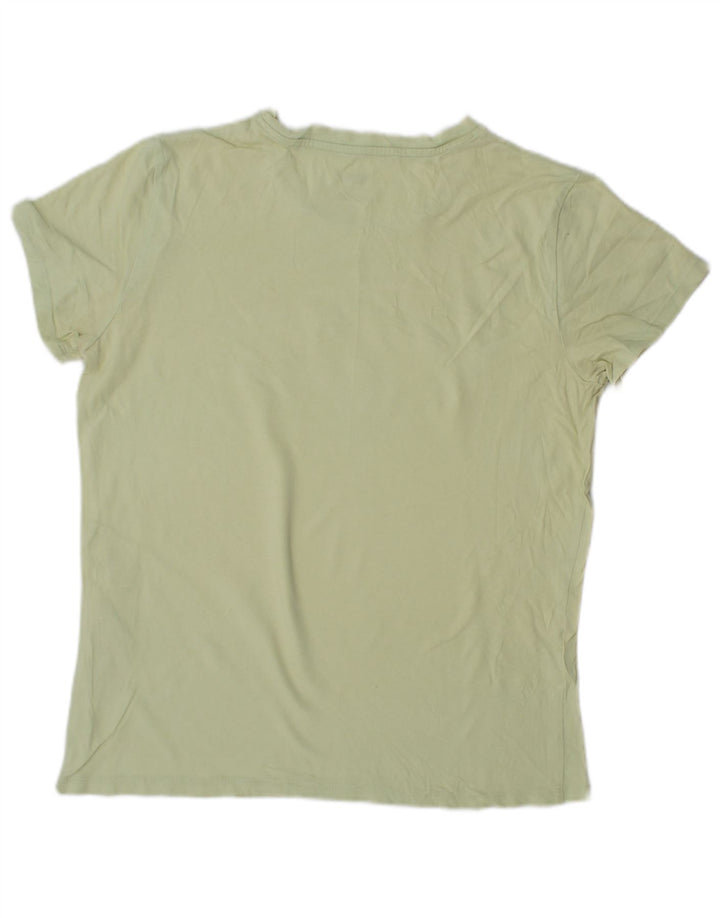 LEVI'S Womens Graphic T-Shirt Top UK 12 Medium Green Cotton