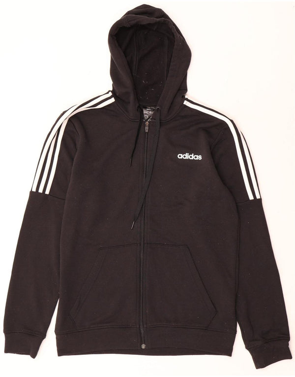 Adidas Mens Climalite Zip Hoodie Sweater Medium Black Polyester