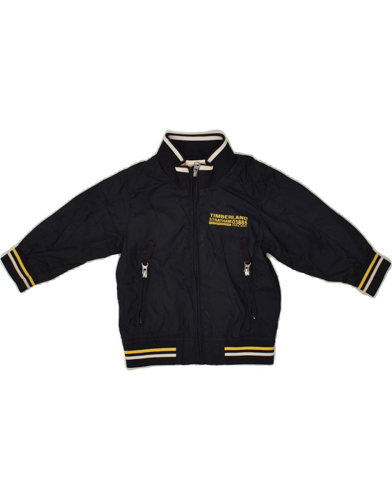 TIMBERLAND Baby Boys Bomber Jacket 9-12 Months Navy Blue Polyester | Vintage Timberland | Thrift | Second-Hand Timberland | Used Clothing | Messina Hembry 