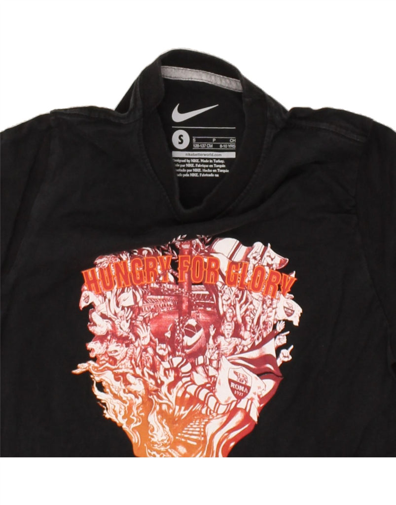 NIKE Boys Graphic T-Shirt Top 8-9 Years Small Black Cotton | Vintage Nike | Thrift | Second-Hand Nike | Used Clothing | Messina Hembry 