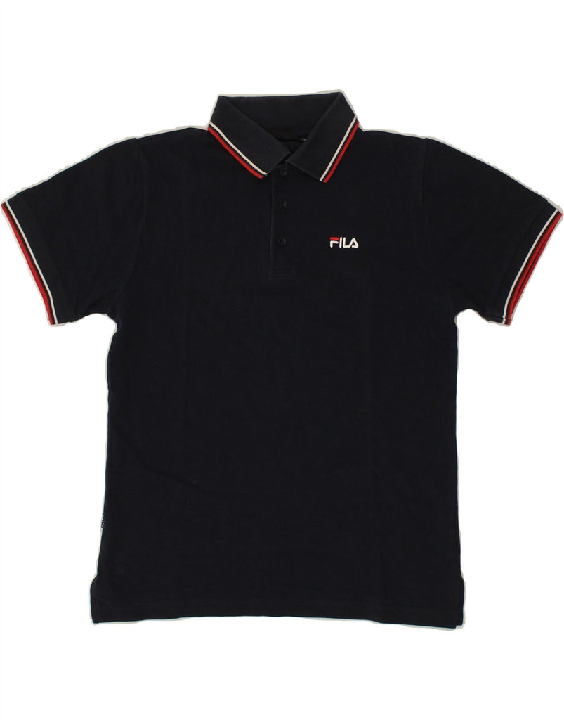 FILA Mens Polo Shirt Small Navy Blue Cotton Vintage Fila and Second-Hand Fila from Messina Hembry 