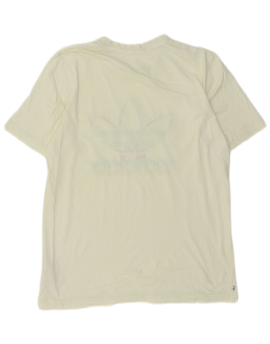 Adidas Mens Graphic T-Shirt Top Medium Yellow Cotton