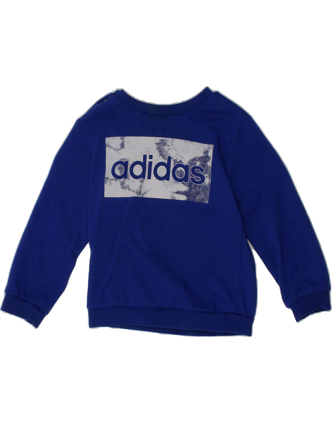 ADIDAS Baby Boys Graphic Sweatshirt Jumper 12-18 Months Blue Cotton Vintage Adidas and Second-Hand Adidas from Messina Hembry 