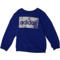 ADIDAS Baby Boys Graphic Sweatshirt Jumper 12-18 Months Blue Cotton Vintage Adidas and Second-Hand Adidas from Messina Hembry 