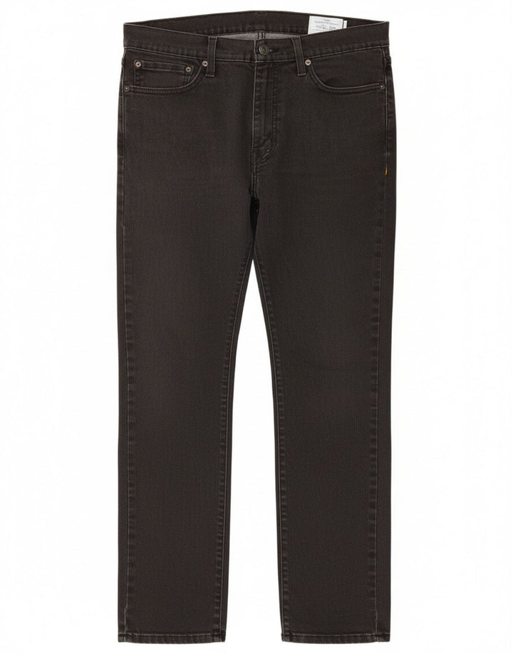 Levi's Mens 511 Slim Tapered Jeans W34 L30 Black Cotton