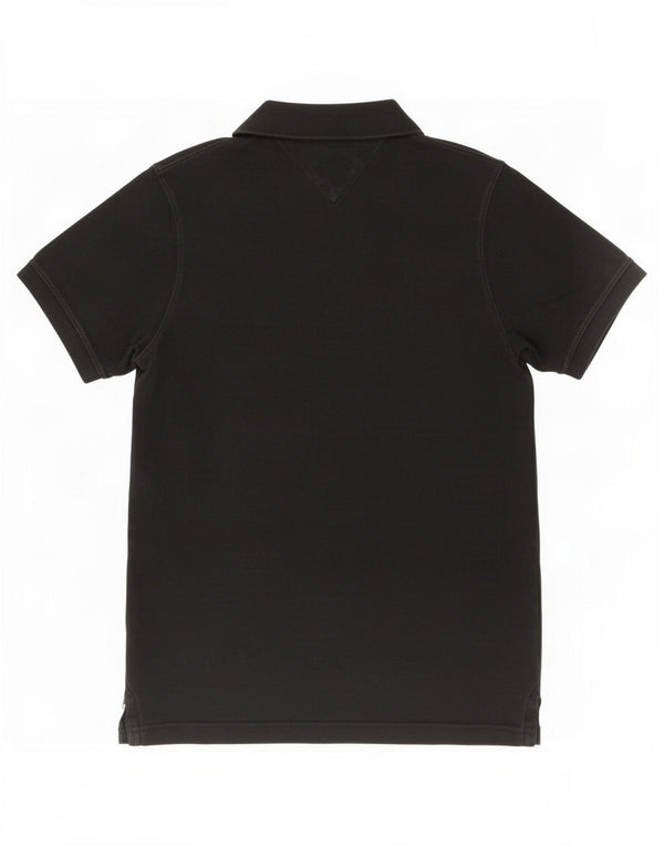 Tommy Hilfiger Mens Polo Shirt Large Black Cotton