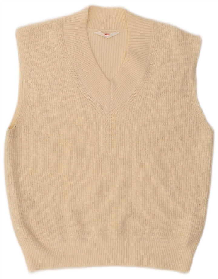 John Lewis Mens Vest Tank Top Small Beige Acrylic