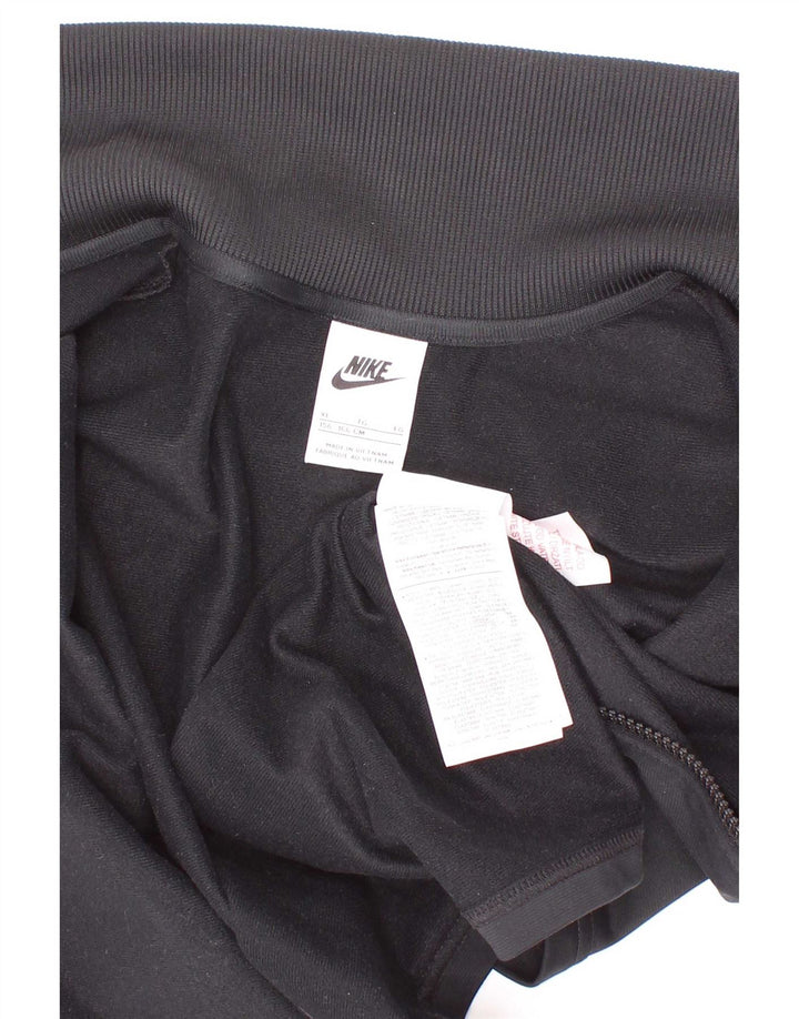 Nike Girls Tracksuit Top Jacket 13-14 Years XL Black Polyester