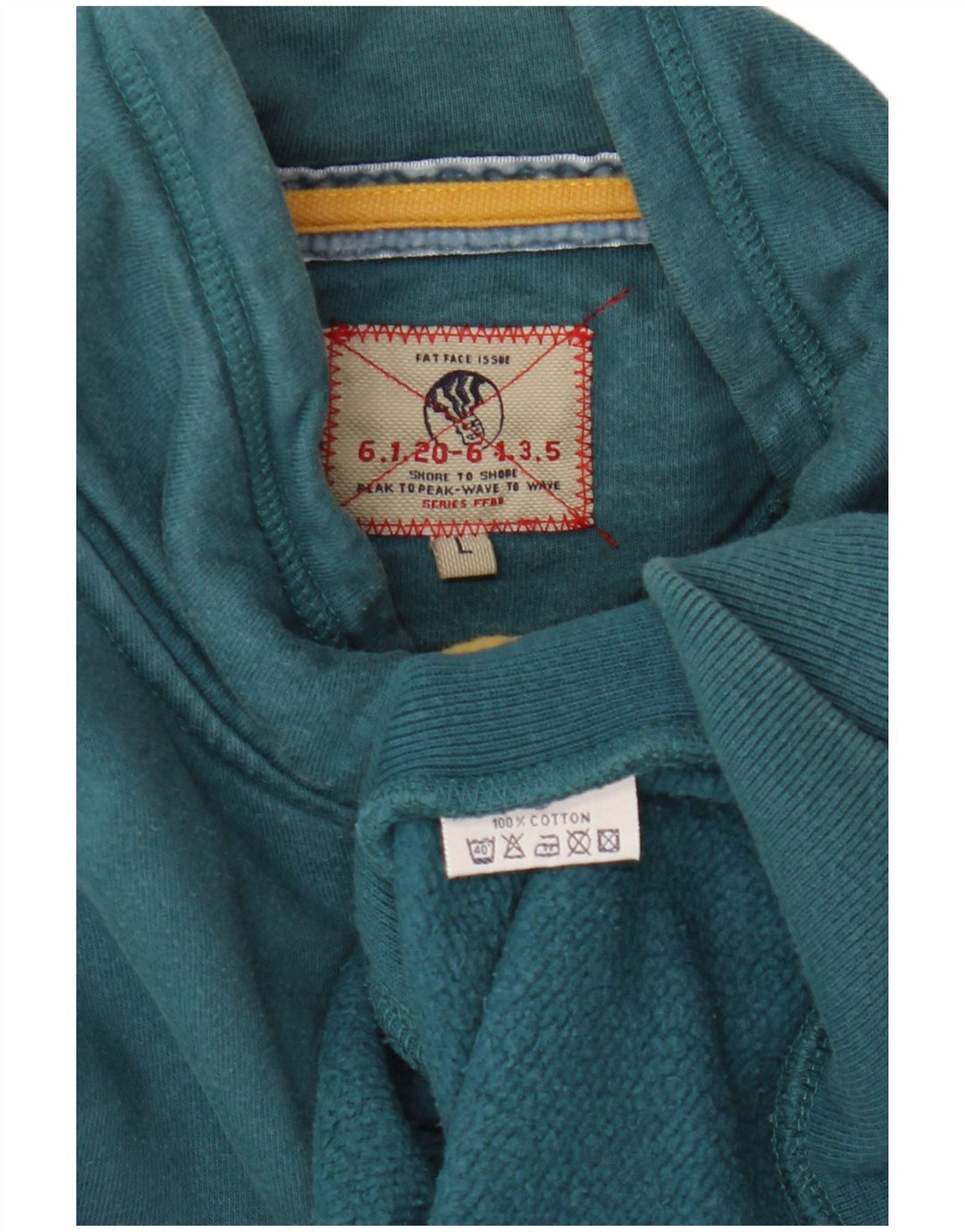 Fat Face Mens Graphic Tracksuit Top Jacket Large Green Cotton