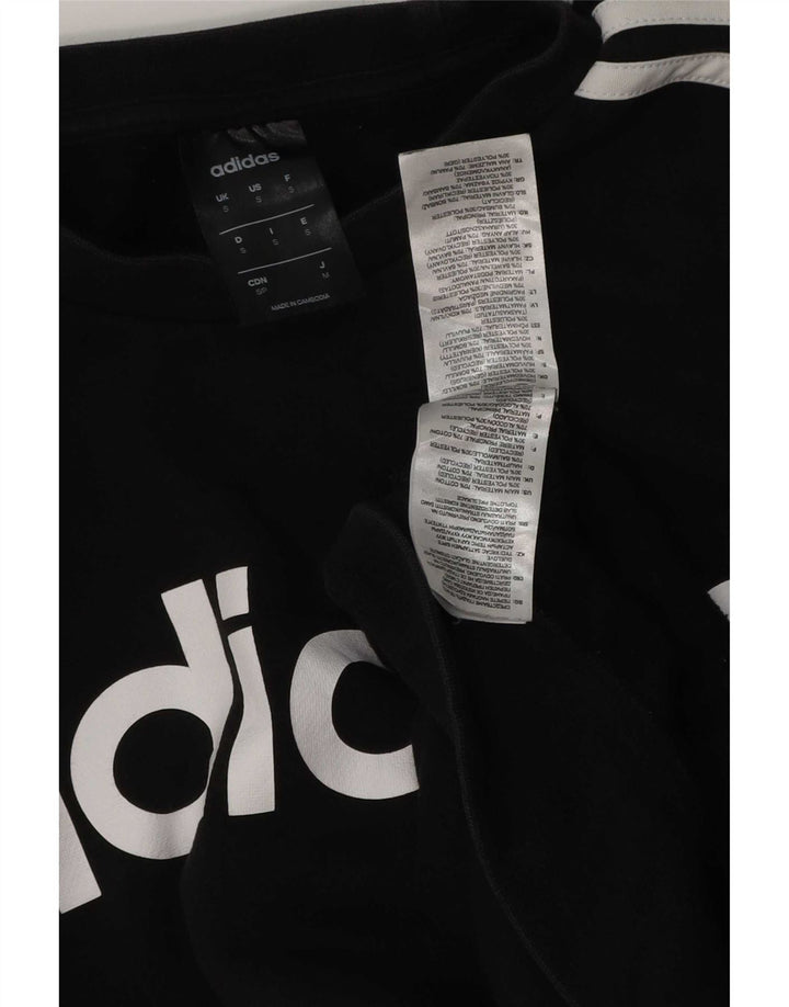 Adidas Mens Graphic Sweatshirt Jumper Small Black Cotton