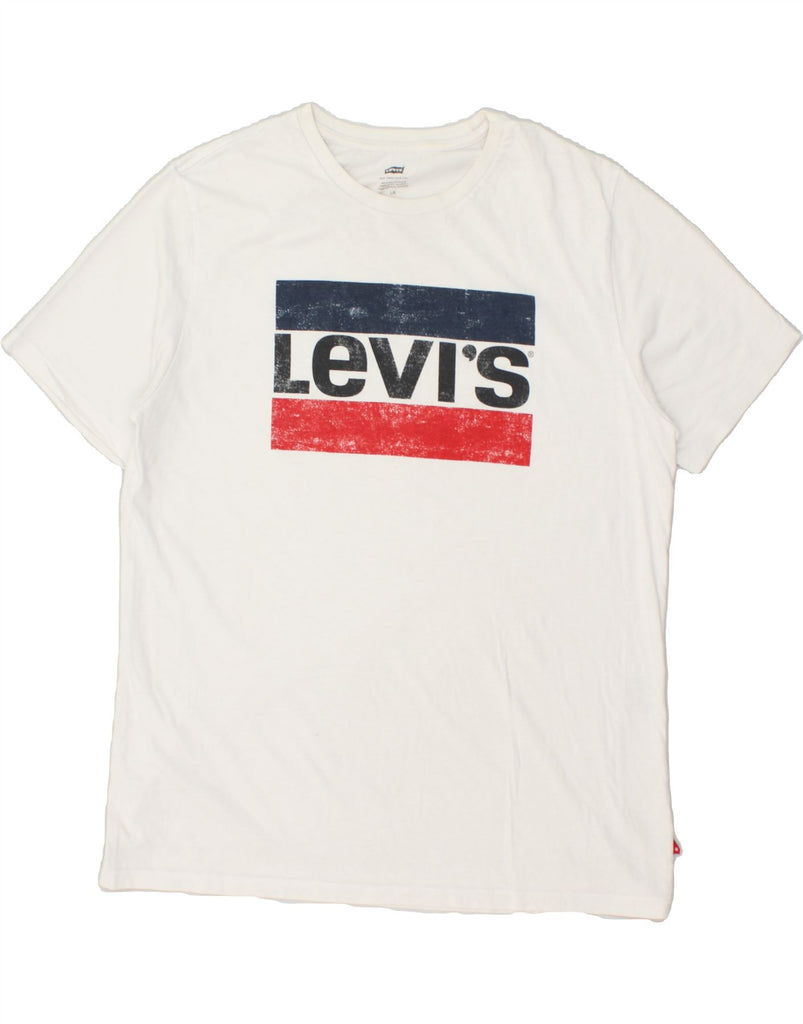 LEVI'S Mens Graphic T-Shirt Top Large White | Vintage Levi's | Thrift | Second-Hand Levi's | Used Clothing | Messina Hembry 