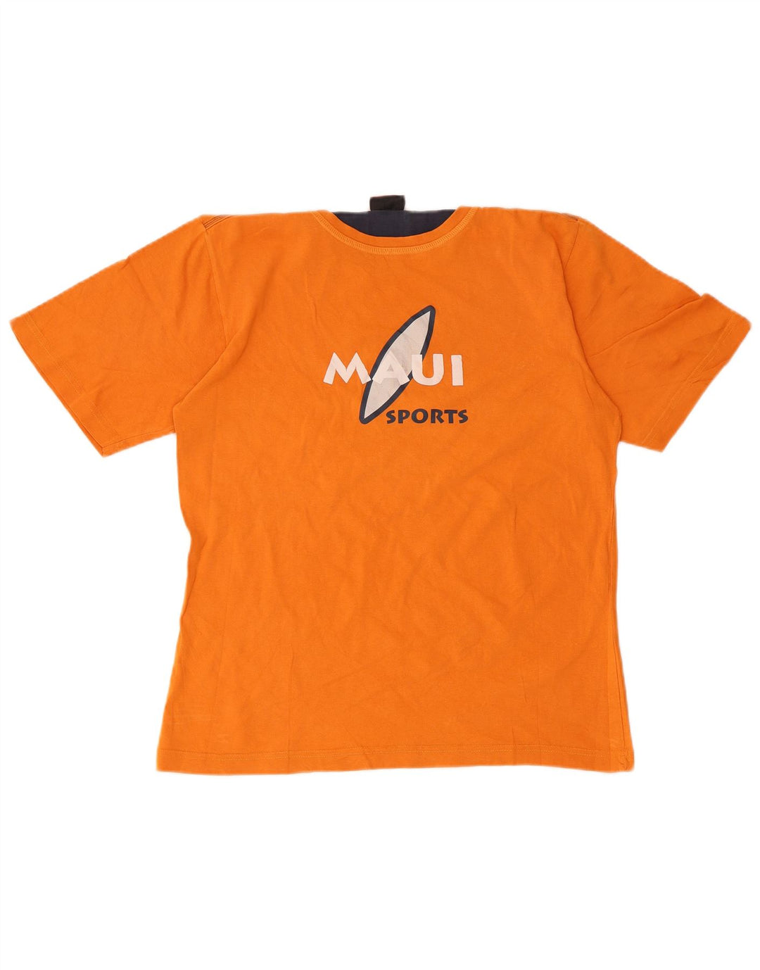Maui and Sons Womens Graphic T-Shirt Top UK 10 Small Orange Cotton
