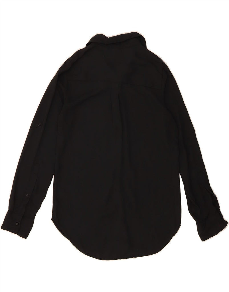 MOSSIMO Womens Longline Oversized Shirt UK 6 XS Black Polyester Vintage Mossimo and Second-Hand Mossimo from Messina Hembry 