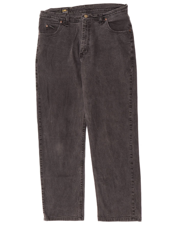 Lee Mens Brooklyn Straight Jeans W36 L30 Grey Cotton