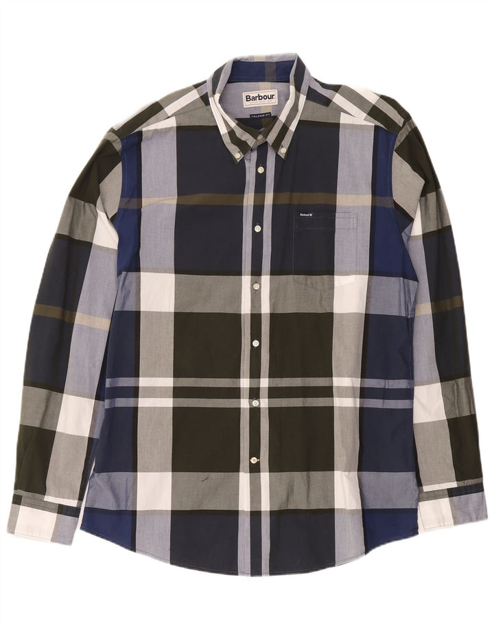 Barbour Mens Tailored Fit Shirt XL Multicoloured Plaid Cotton