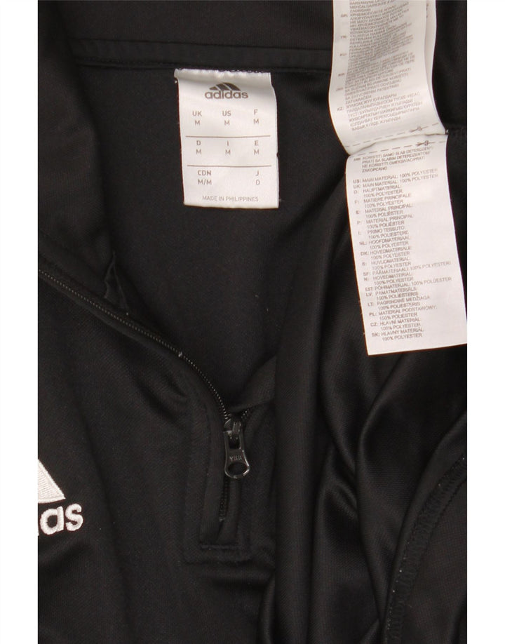 Adidas Mens Climalite Pullover Tracksuit Top Medium Black Colourblock