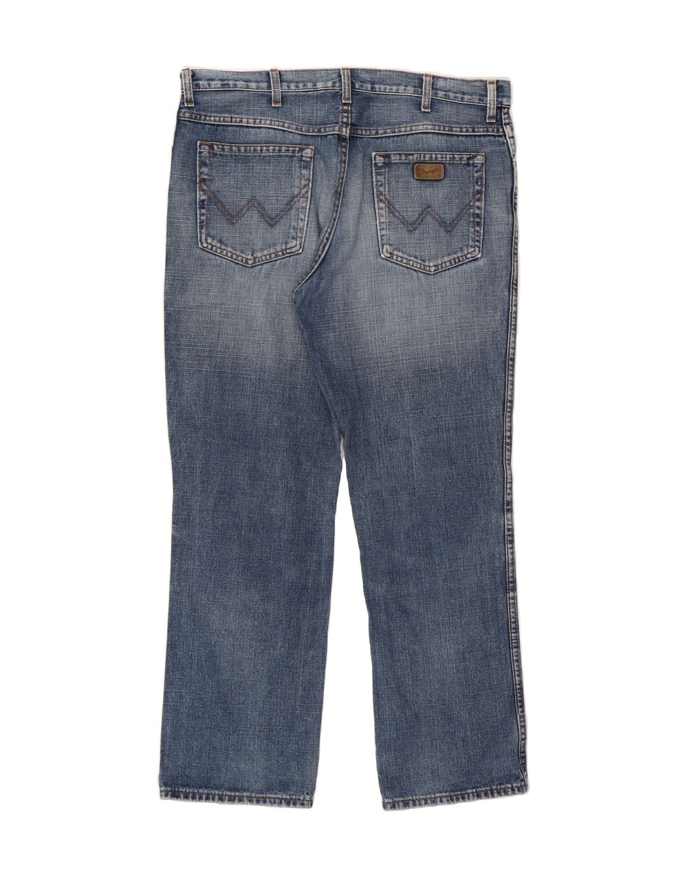 WRANGLER Mens Regular Fit Straight Jeans W38 L32 Blue Cotton | Vintage \u0026  Second-Hand Clothing Online | Messina Hembry