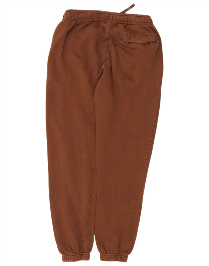 NIKE Womens Tracksuit Trousers Joggers UK 14 Medium Brown Cotton