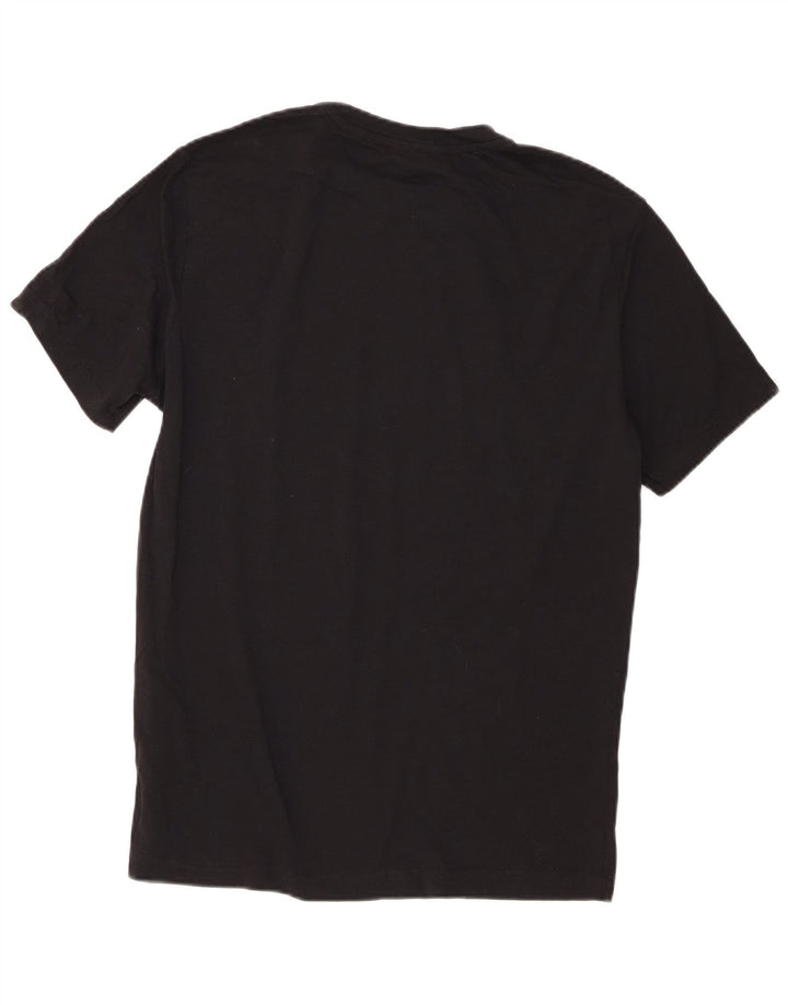 Champion Mens Graphic T-Shirt Top Medium Black Cotton
