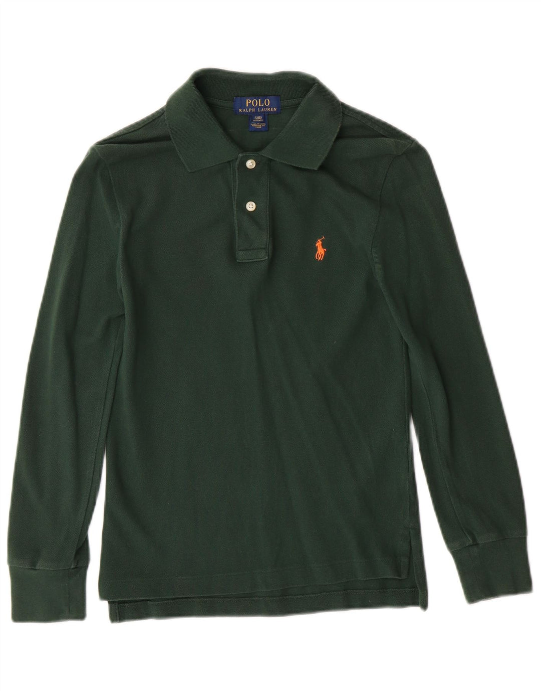 POLO RALPH LAUREN Boys Custom Fit Polo Shirt 7-8 Years Small   Green