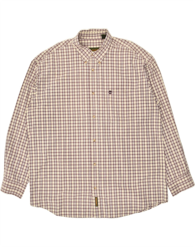 TIMBERLAND Mens Shirt XL Beige Check Cotton Vintage Timberland and Second-Hand Timberland from Messina Hembry 