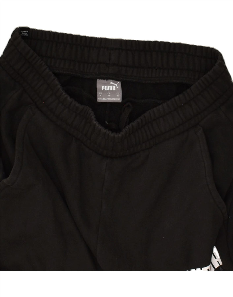 PUMA Mens Sport Shorts Medium Black Cotton | Vintage Puma | Thrift | Second-Hand Puma | Used Clothing | Messina Hembry 