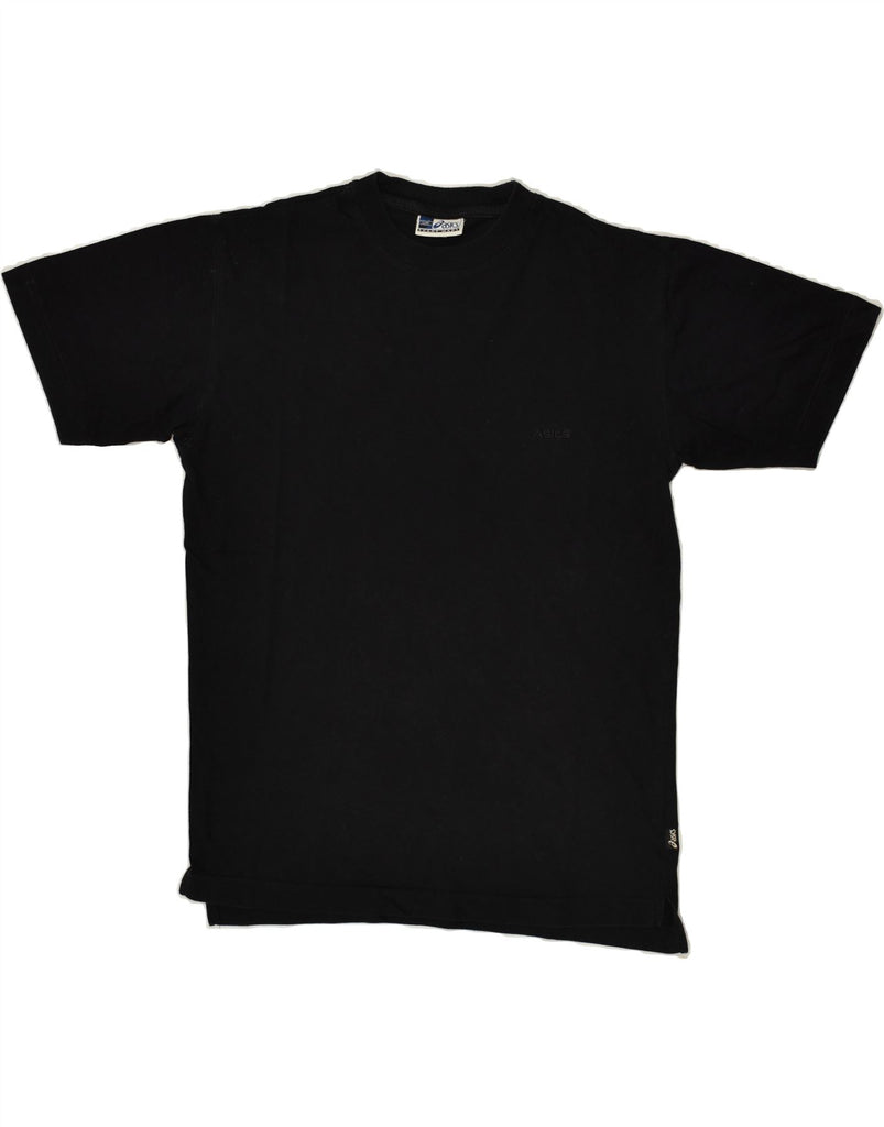 ASICS Mens T-Shirt Top Medium Black Cotton | Vintage Asics | Thrift | Second-Hand Asics | Used Clothing | Messina Hembry 