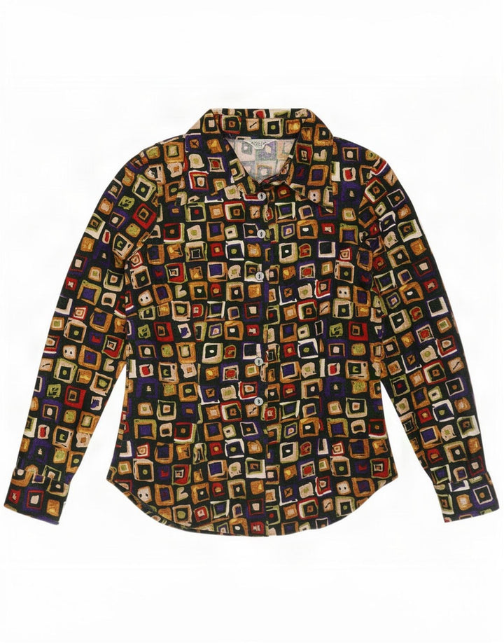 Piu & Womens Shirt UK 12 Medium Multicoloured Geometric
