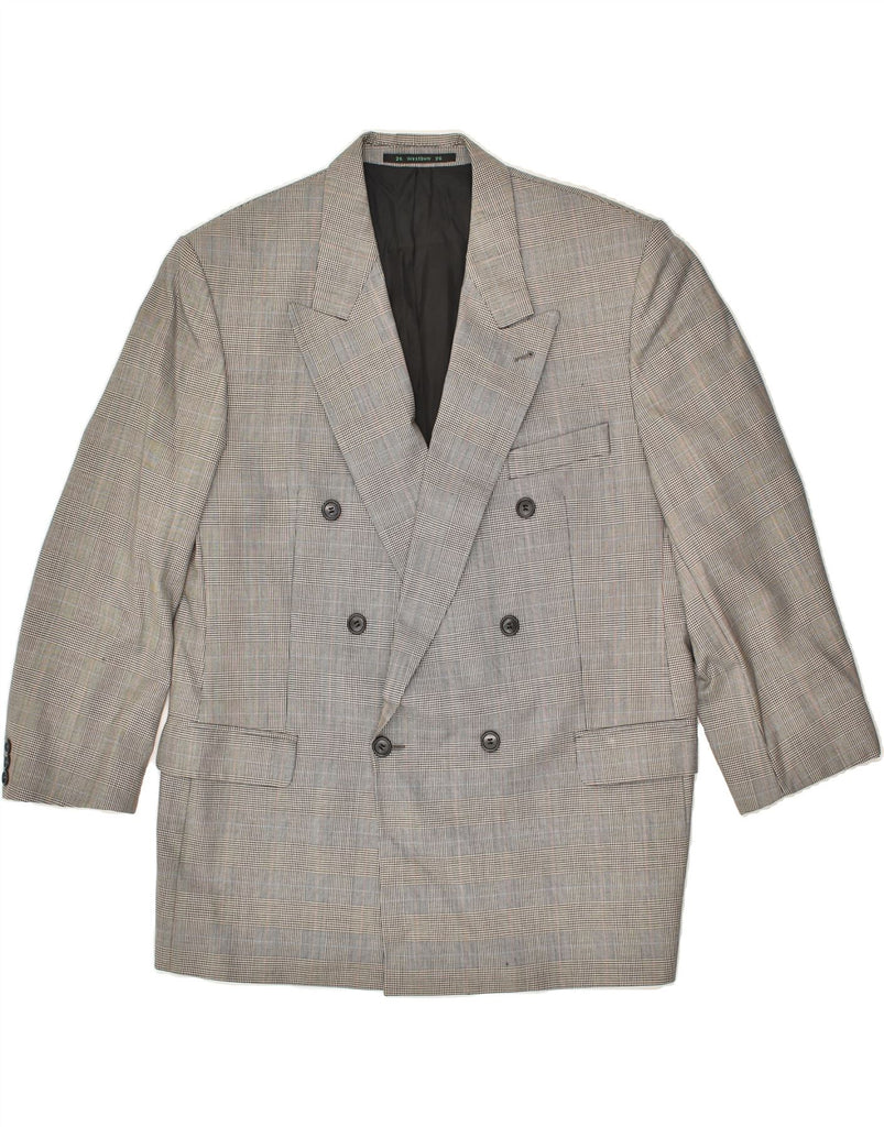 WESTBURY Mens Double Breasted Blazer Jacket UK 42 XL Grey Check Wool | Vintage WESTBURY | Thrift | Second-Hand WESTBURY | Used Clothing | Messina Hembry 