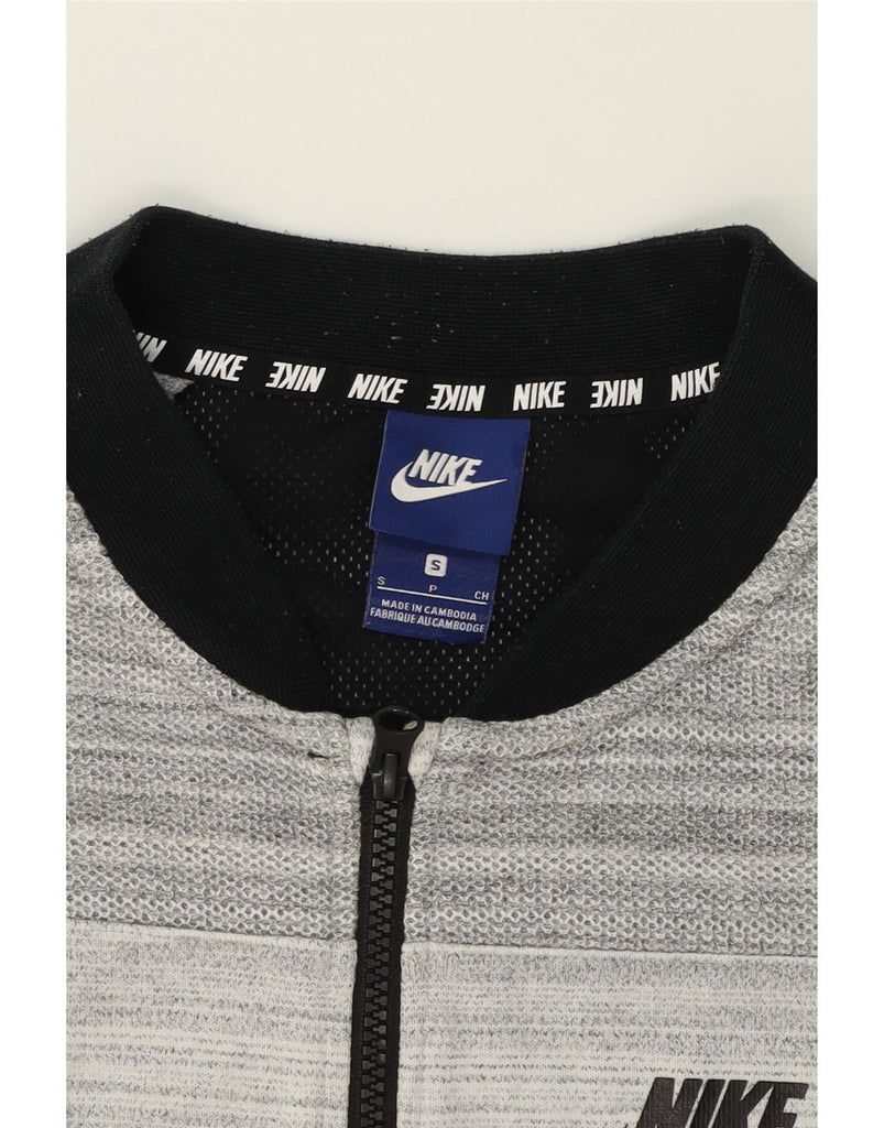 NIKE Mens Tracksuit Top Jacket Small Grey Striped Cotton Vintage Nike and Second-Hand Nike from Messina Hembry 
