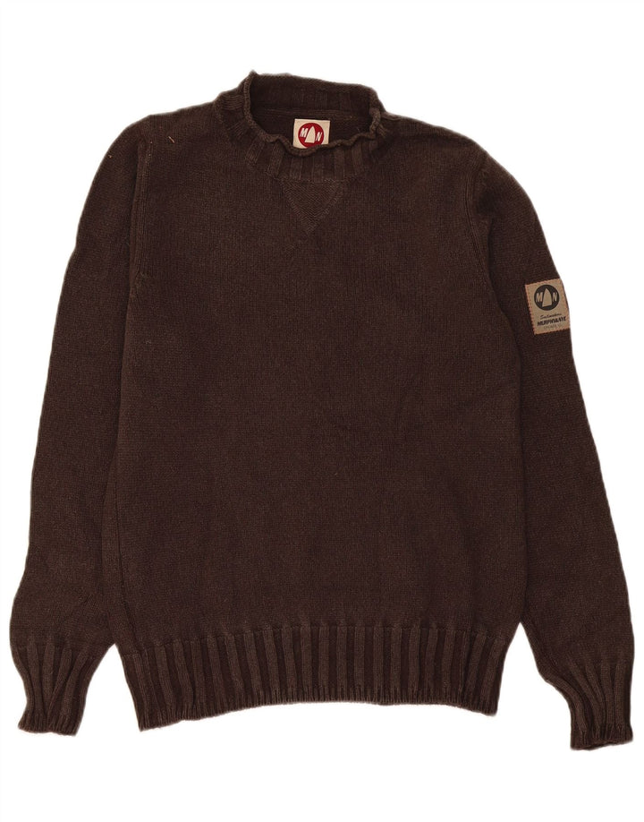 Murphy & Nye Mens Turtle Neck Jumper Sweater Medium Brown Wool