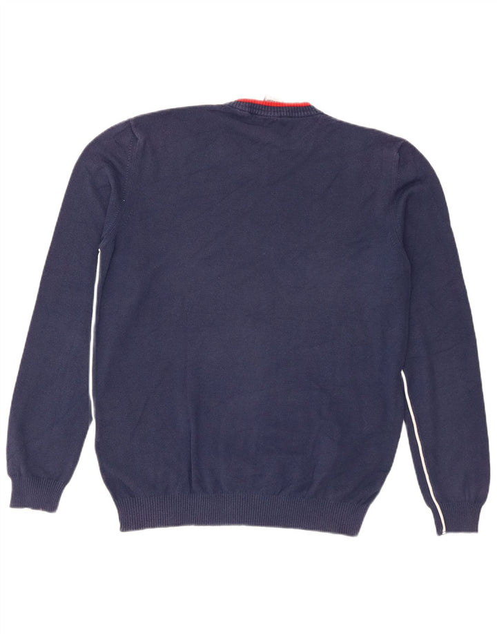 Murphy & Nye Mens Sailmakers V-Neck Jumper Sweater Large Navy Blue Cotton