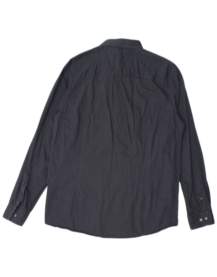 Jack & Jones Mens Shirt Size 42 Large Grey Pinstripe Cotton