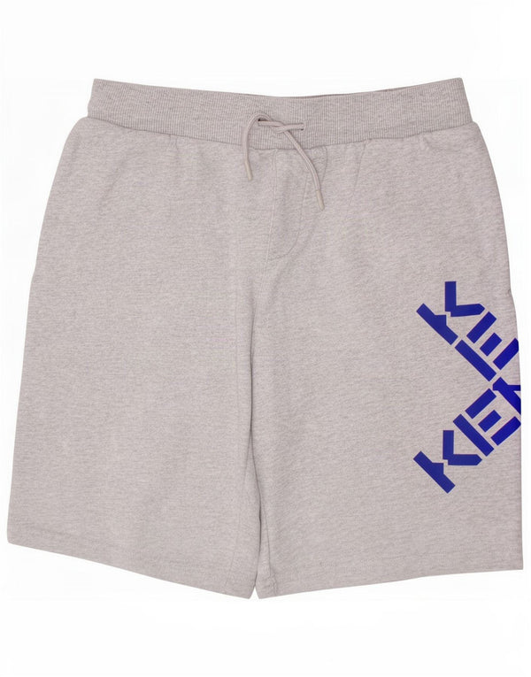 Kenzo Boys Graphic Sport Shorts 11-12 Years Grey Flecked Cotton