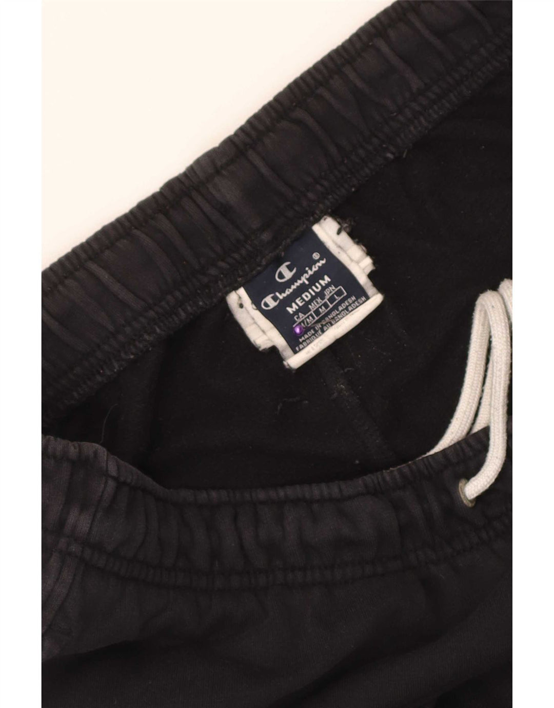Champion Mens Tracksuit Trousers Joggers Medium  Black Cotton