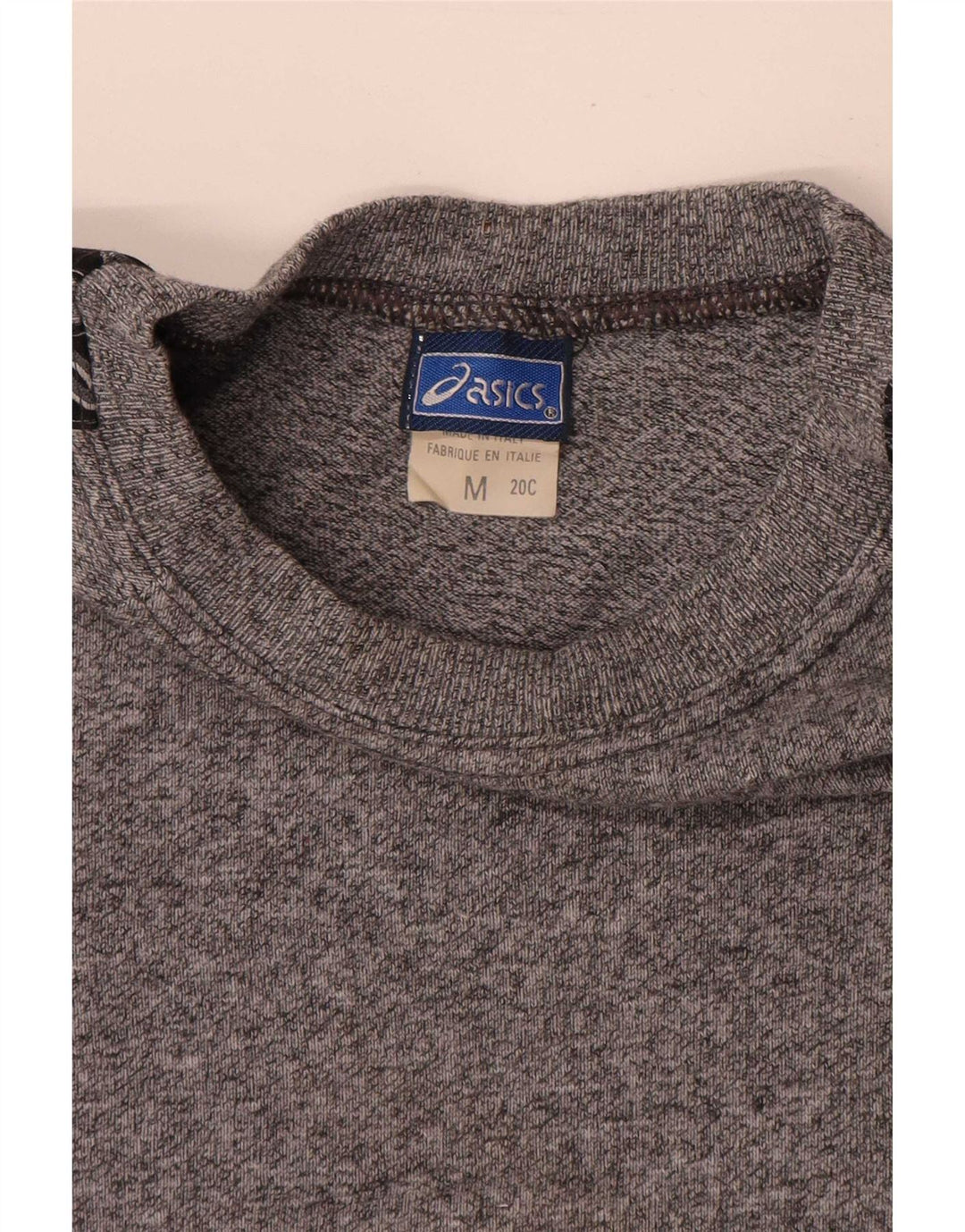 Asics Mens Graphic T-Shirt Top Medium Grey Flecked Cotton