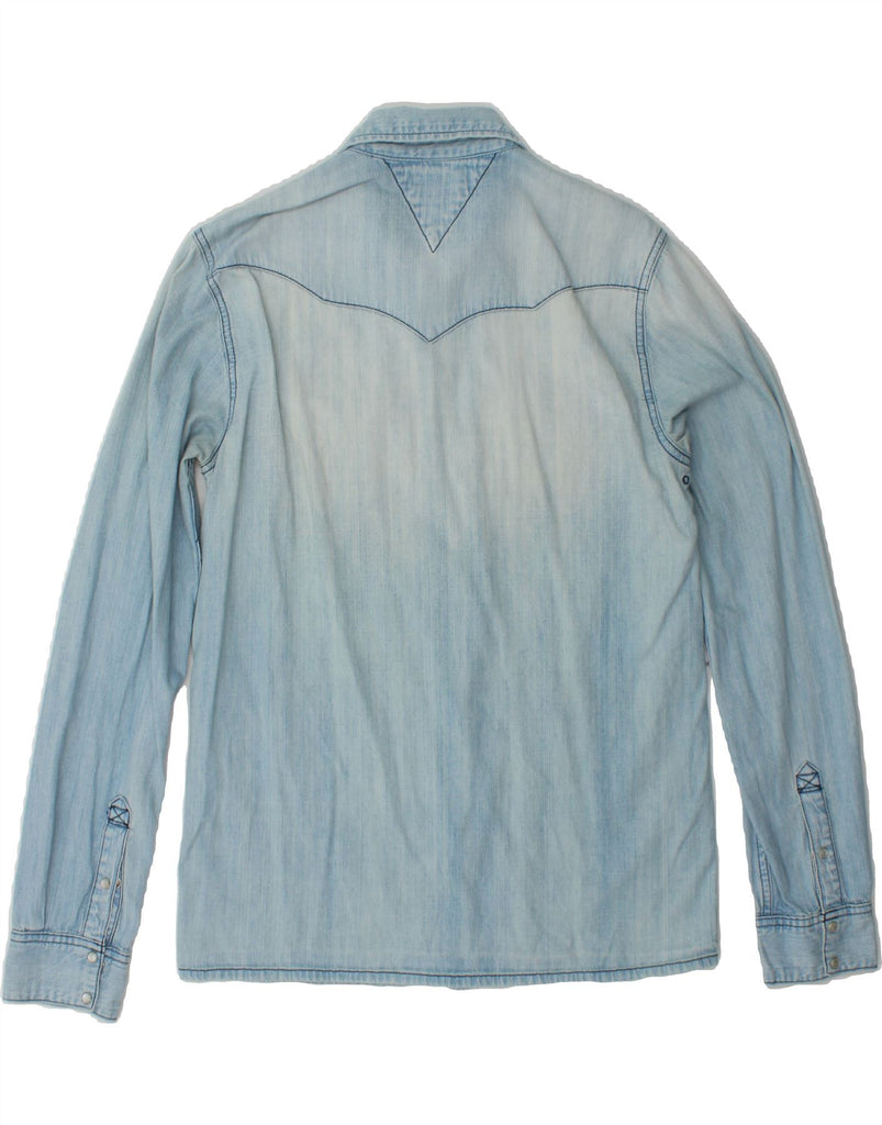 TOMMY HILFIGER Mens Denim Shirt Small Blue Cotton Vintage Tommy Hilfiger and Second-Hand Tommy Hilfiger from Messina Hembry 