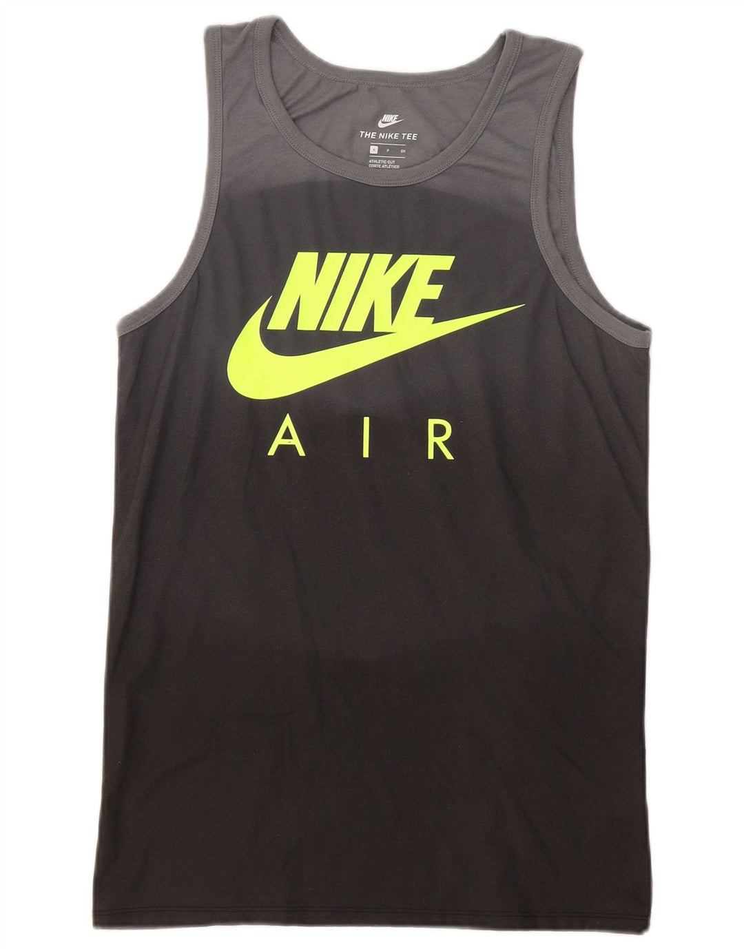 Nike Mens Athletic Cut Graphic Vest Top Small Black Colourblock Polyester