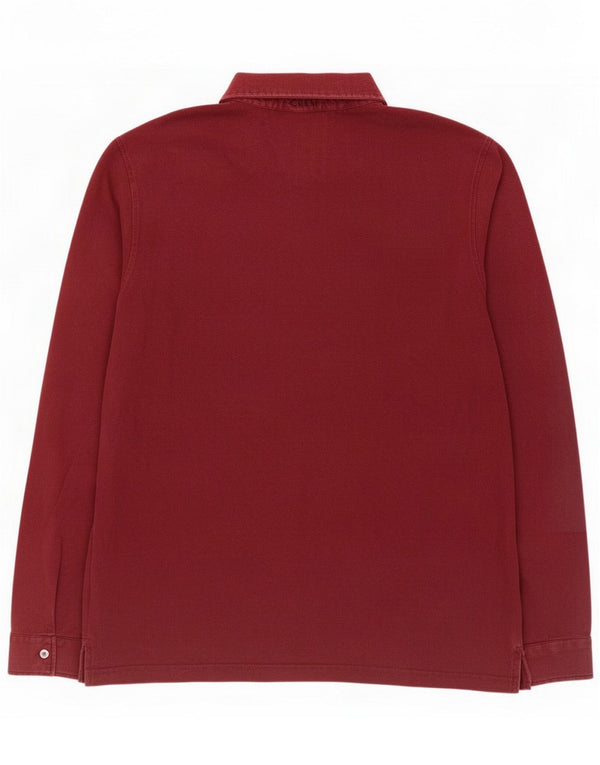 Crew Clothing Mens Long Sleeve Polo Shirt XL Red Cotton