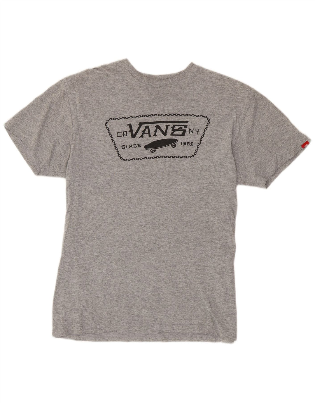 Vans Mens Classic Fit Graphic T-Shirt Top Medium Grey Flecked