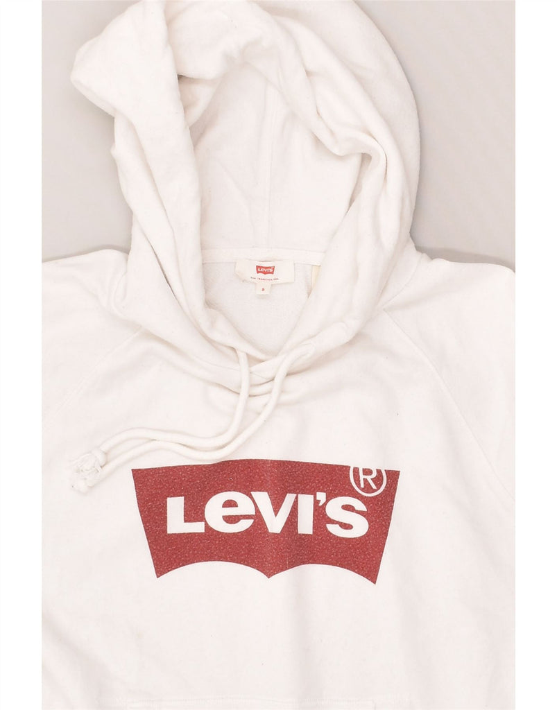 LEVI'S Mens Graphic Hoodie Jumper Small White Cotton | Vintage Levi's | Thrift | Second-Hand Levi's | Used Clothing | Messina Hembry 