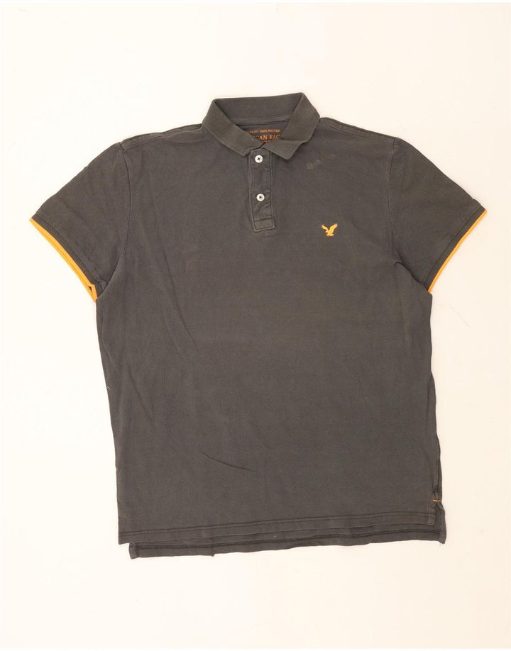 AMERICAN EAGLE Mens Polo Shirt XL Grey Cotton