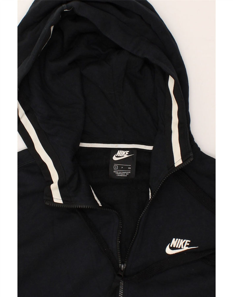 NIKE Mens Graphic Zip Hoodie Sweater Small Navy Blue Cotton | Vintage Nike | Thrift | Second-Hand Nike | Used Clothing | Messina Hembry 